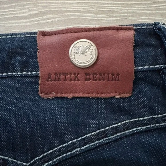 Antik Denim Womens Dark Blue Stretch Embellished Western Bootcut Jeans Size 31 - Picture 10 of 16